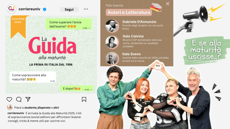 È arrivata la Guida alla Maturità 2025, il kit di sopravvivenza (Social Edition) per affrontare l'esame: consigli, tricks & meme utili per uscirne vivi.