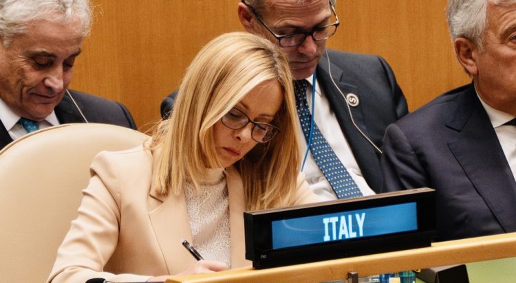 meloni palestina onu