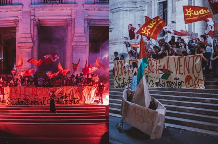 Studenti al ministero per l’inizio dell’anno scolastico: “Si parli del genocidio in Palestina”