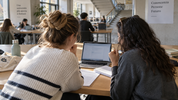 Studentesse consultano le graduatorie di Scienze della formazione primaria 2026 al computer