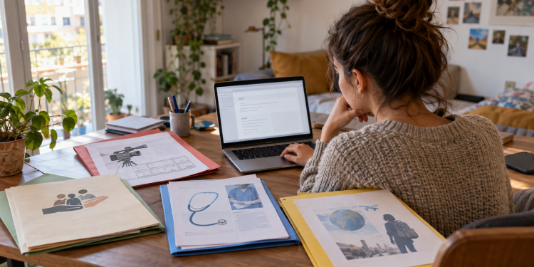 Studentessa controlla al computer le graduatorie degli alloggi EDISU Piemonte 2026