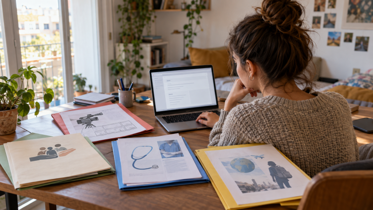 Studentessa controlla al computer le graduatorie degli alloggi EDISU Piemonte 2026