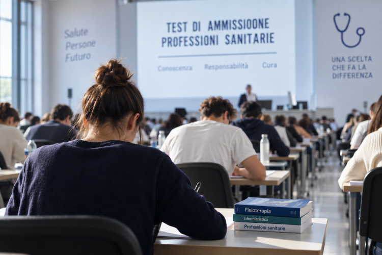 Test Professioni sanitarie 2026, studenti durante la prova di ammissione