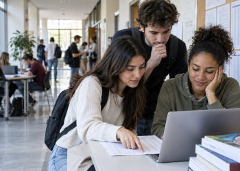 Studenti consultano i punteggi minimi Professioni sanitarie 2026
