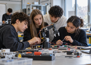 Studenti in laboratorio durante un’attività prevista dalla riforma degli istituti tecnici 2026