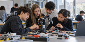 Studenti in laboratorio durante un’attività prevista dalla riforma degli istituti tecnici 2026