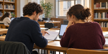 Studenti universitari collaborano nello studio, immagine illustrativa delle borse di collaborazione Sapienza 2026.