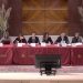 il tavolo della commissione elettorale in Sapienza durante lo scrutinio